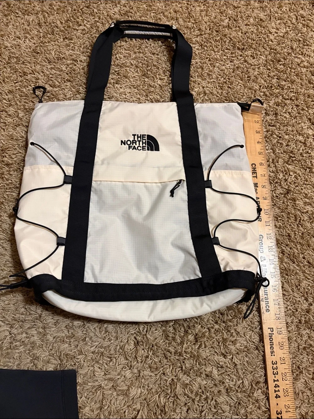 The North Face Borealis  Cream and Black Tote/Backpack